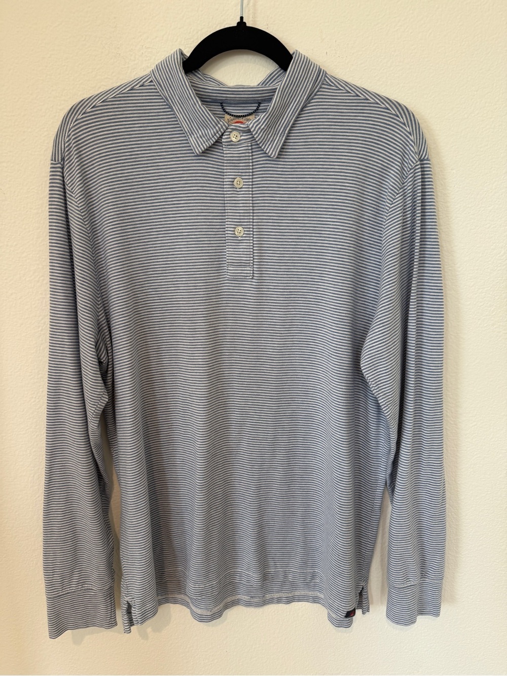 Faherty Movement Long-Sleeve Polo, Pima cotton L